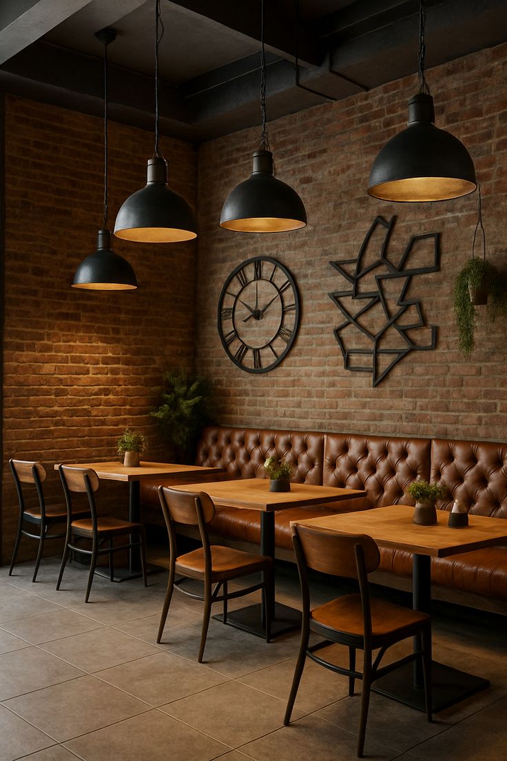 step into an industrial inspired lunch room…